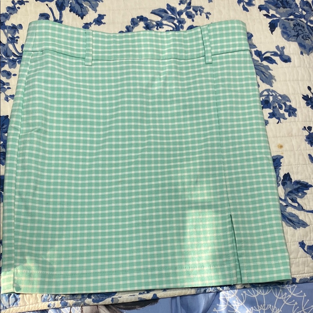 Forever 21 Mint Green Checkered Skirt